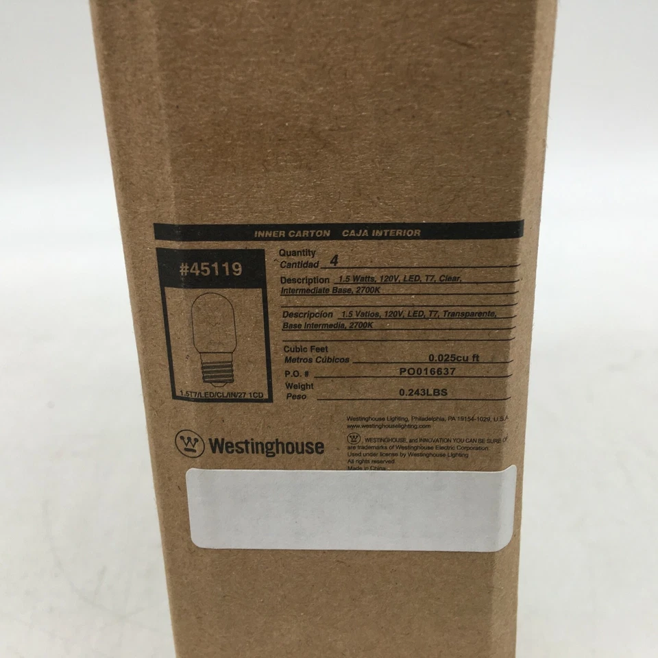 Westinghouse 15 Watt Equivalent T7 Clear Intermediate 3 Pack LED Light Bulb - Image 4 of 4