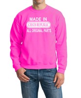 Made In Czech Republic All Orignal Parts men Sweatshirt White Safety Pink Made In Czech Republic All Orignal Parts men Sweatshirt White Safety Pink