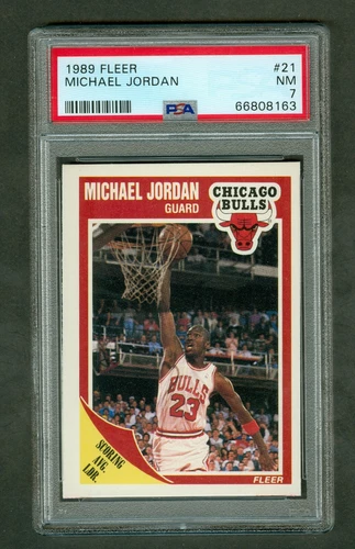 Michael Jordan 1989-90 Fleer #21 Bulls PSA 7 NM 163