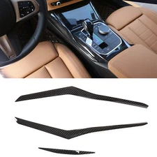 3pcs Carbon ABS Gear Shift Box Frame Trim Side Strip Cover for BMW 3 Series G20