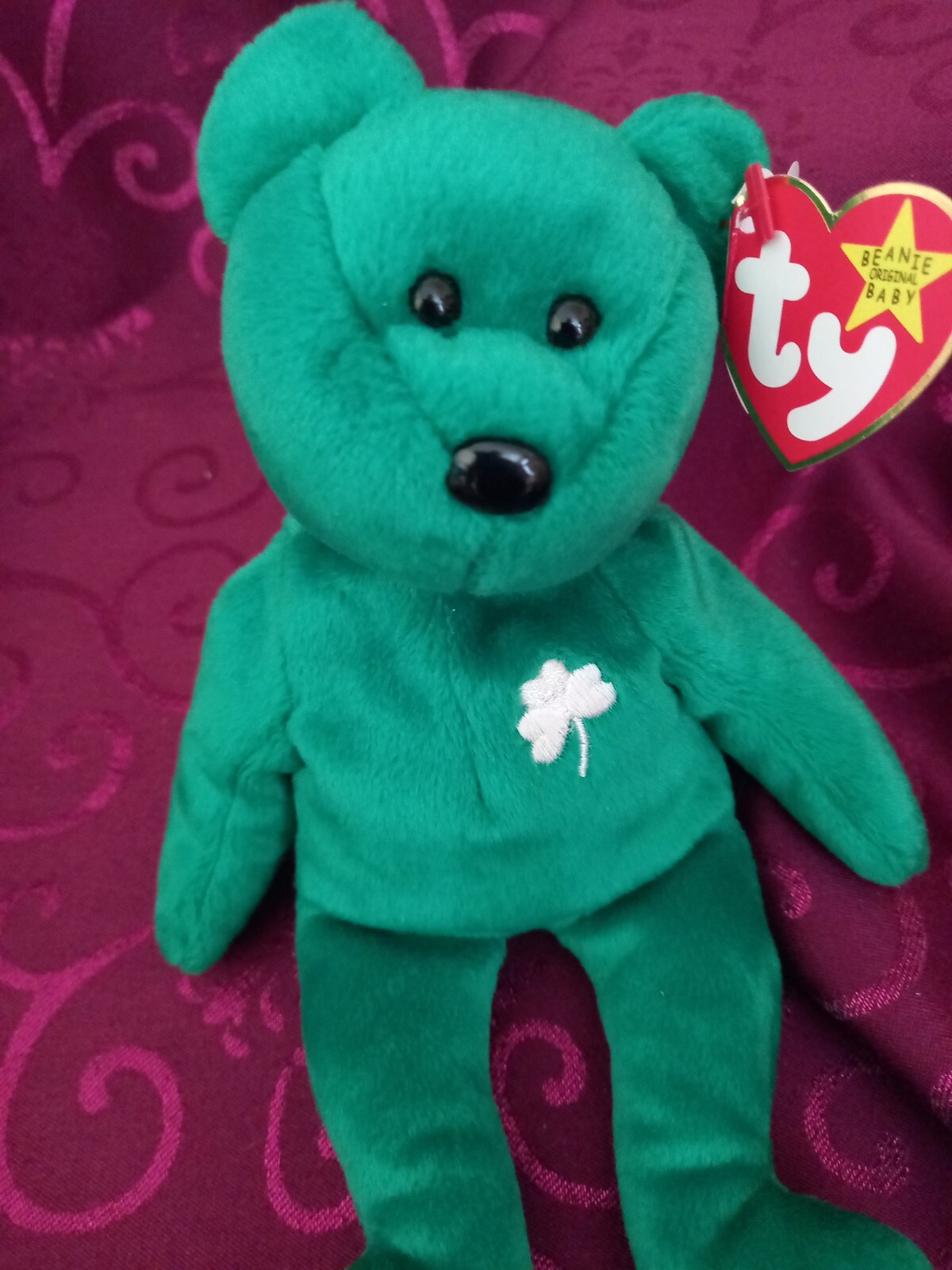 "Erin The Irish Bear" Rare Vintage 1997 Ty Beanie Babies BNWT, Mint