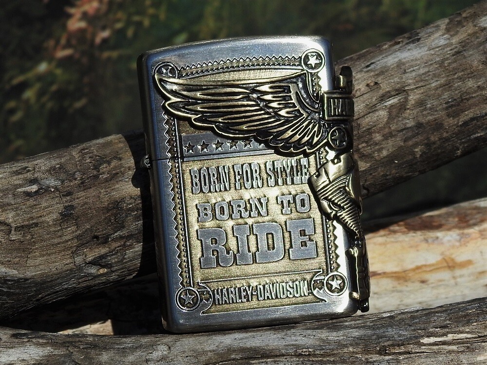 Harley-Davidson Zippoライター Zippo Harley-Davidson® Laser Fancy Fill High Polish Black