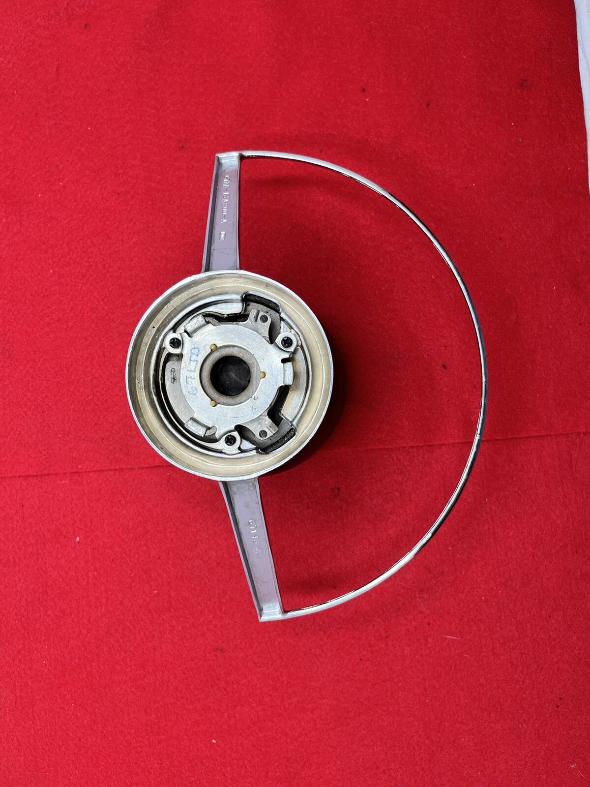 1967 FORD LTD HORN RING BOW PAD BUTTON WOODGRAIN OEM Vintage Steering