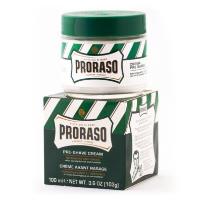 Proraso Green Pre-Shaving Cream 100ml - Crema Pre Barba (12,70 /100ml)