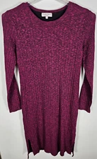 Michael Stars Women's Size Small Raspberry Sweater Dress Long Sleeve Lined