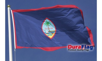 Guam Dura Flagge 5 x 3 Fuß - strapazierfähig langlebig mit Clips und Haken