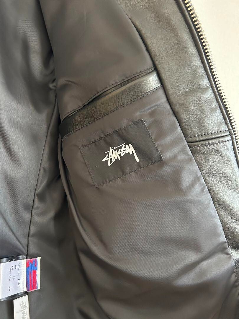 Stussy Schott leather jacket Supreme size L black Stussy Schott leather jacket Supreme size L black