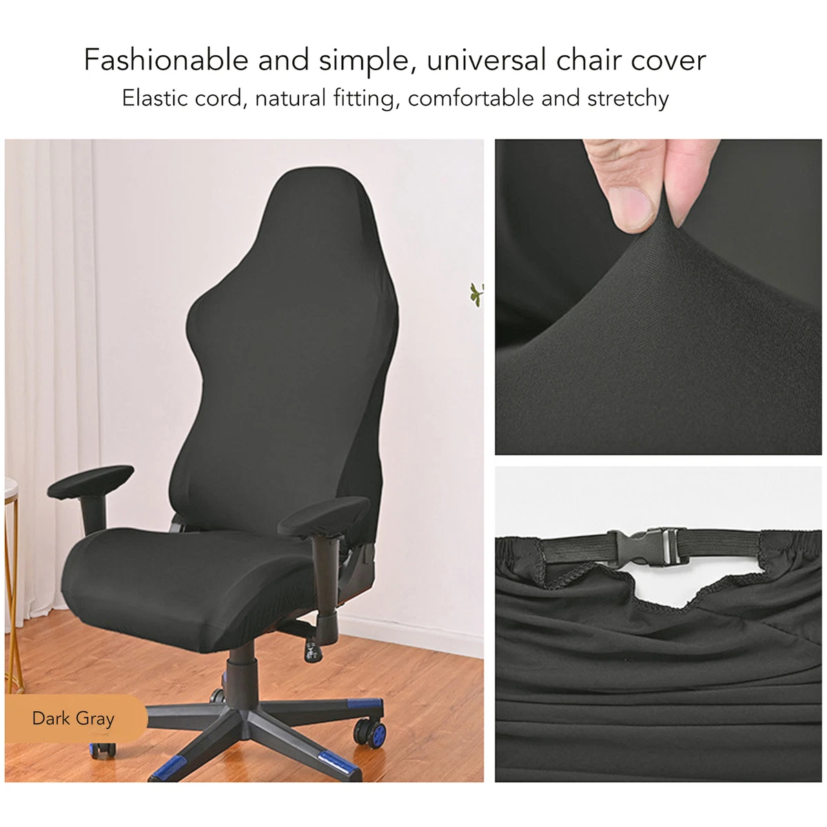 Gaming Chair Cover Pure Color Breathable Polyester High Resilience