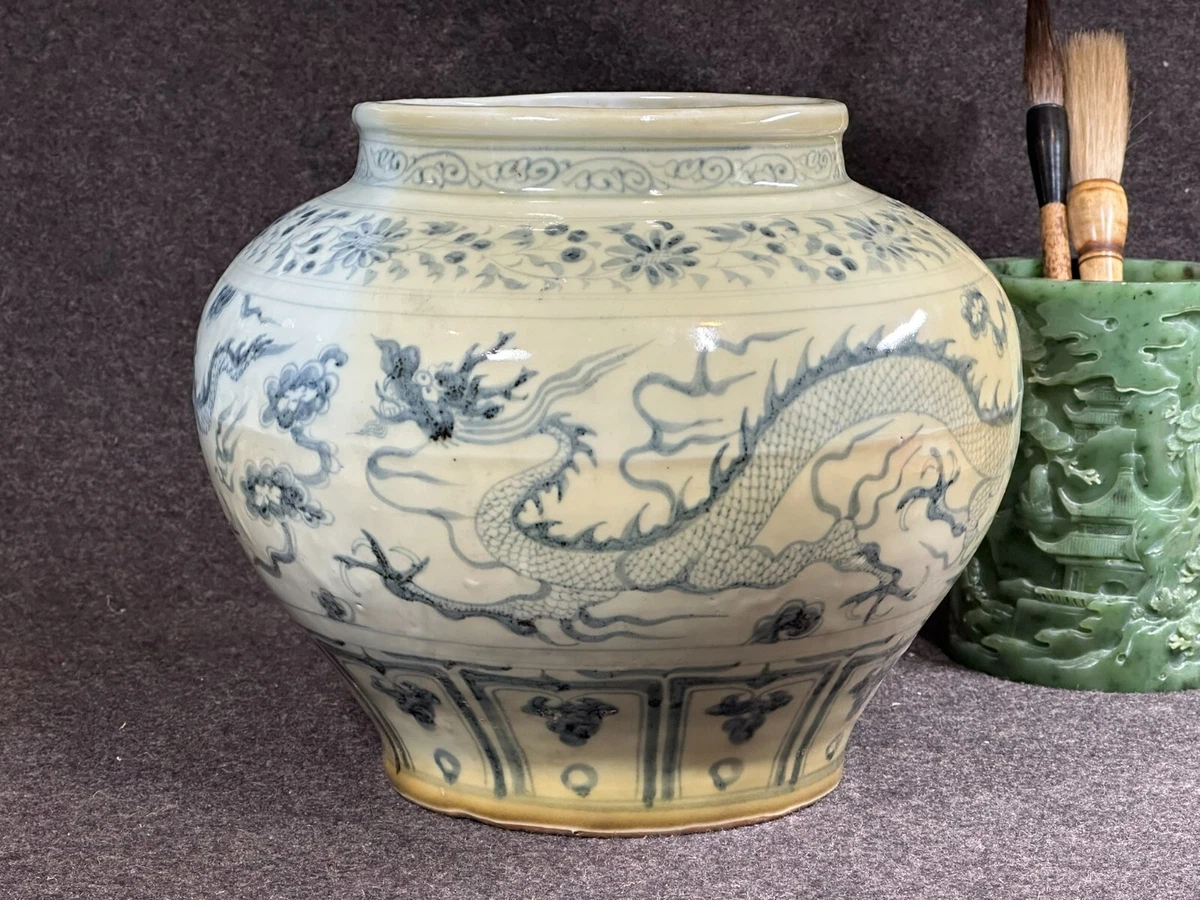 中国古董蓝色罐| eBay