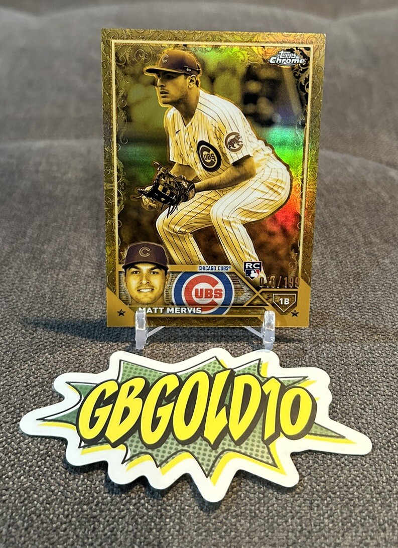 2023 Topps Gilded Collection Cast in Gold /199 Matt Mervis #160 Rookie RC