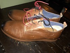 Ben Sherman Mario Leather Brown Distressed Look Shoe Men's Size 12-12.5