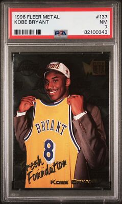 Kobe Bryant 1996 Fleer Metal Basketball Rookie Card #137 Graded 