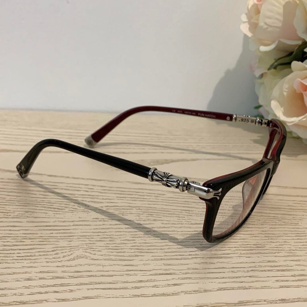 CHROME HEARTS Fun Hatch Eyeglasses Black BOC Frame W/Case Rare