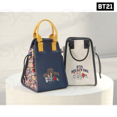 BT21 GOLF HOLE IN ONE ミニ トートバッグ&ボールケースRJ BTS BT21 Official Authentic Goods Golf Hole In One Tote Bag +
