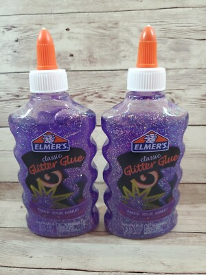 Elmer's Washable Classic Glitter Glue 6oz Bottle Blue E323