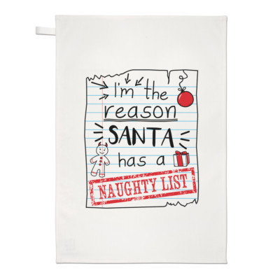 I'm The Reason Santa Has A Naughty List Geschirrtuch Geschirrtuch - lustig Weihnachten