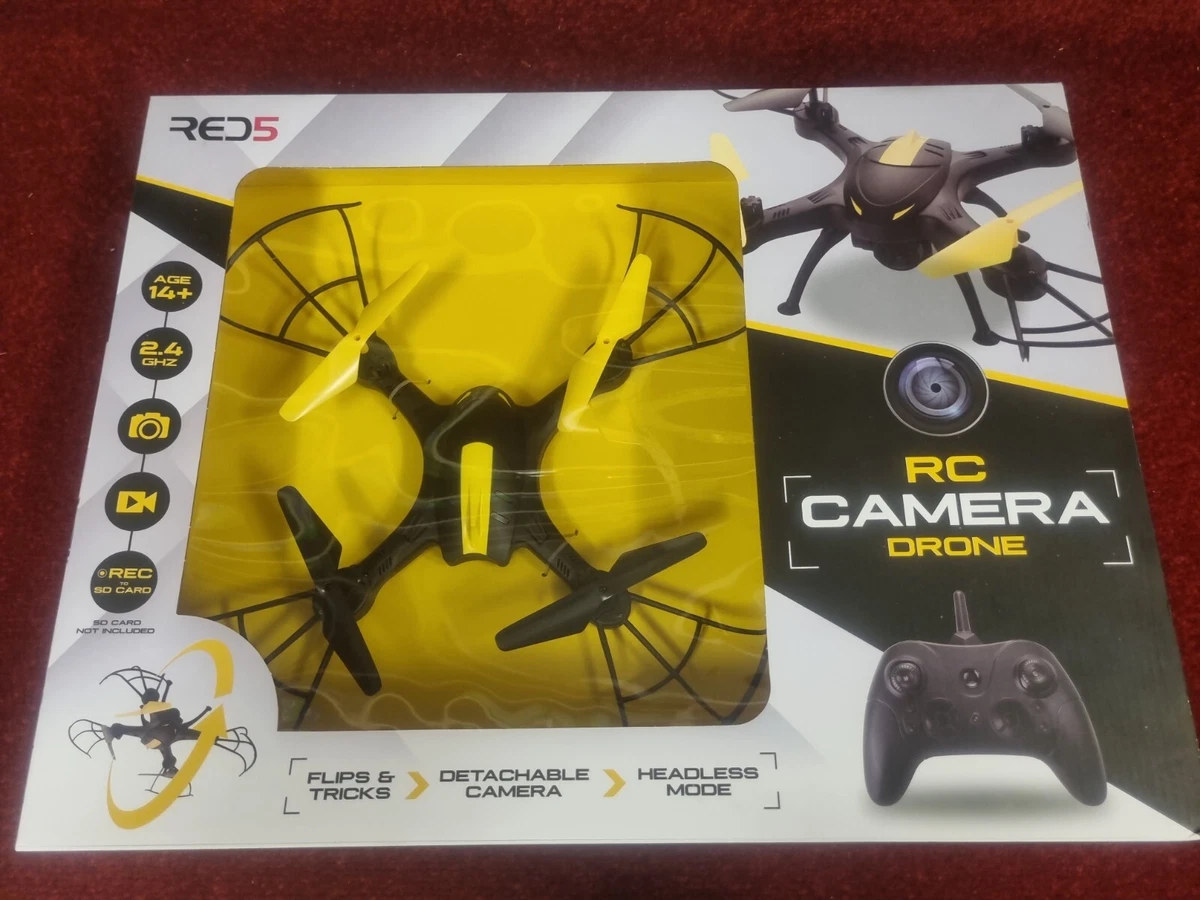 red 5 rc camera drone yellow headless mode detachable camera flip tricks 14 rec