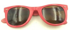 Vintage Fifties Faded Red Oval Horn-Rimmed Sunglasses FRAMES ONLY