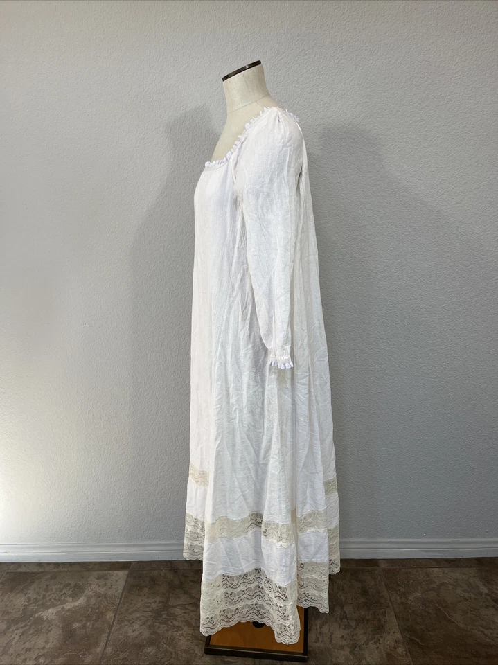 Mujer M/L Les Miserables Campesino Camisón Regencia Victoriano Renacimiento Bajo Foto 3 de 4