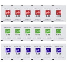 18 Pack pH Calibration Solution Powder 6.86/4.00/9.18, pH Buffer Calibration Sol