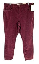Womens Universal Thread Burgundy High-Rise Skinny Corduroy Pants Size 0 Reg