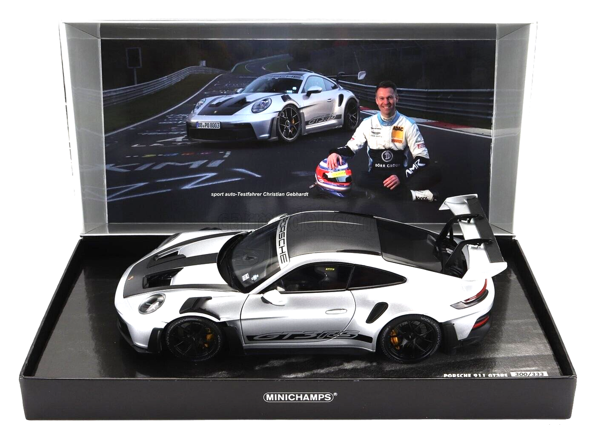 MINICHAMPS Porsche 911 GT3 RSR マットブラック Minichamps 2023 Porsche 911 992 GT3 RS Black w/ Pyro Red