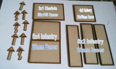 7x tomb kings of khemr Army Movement Trays Warhammer the old world and tokens