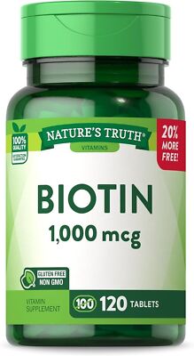 SM Nature's Truth Biotin 10000mcg Hair Skin and Nails Pills - 120ct (3 Pack)