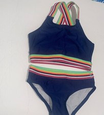  NEW Kanu Surf Girls' BOBBY 2 Piece Swim Set, Size 6, Navy NEW MSRP 30 NWT