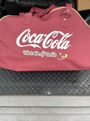 Vintage  coca cola black cherry vanilla Athletic Carry On bag  zip Diet Coke .
