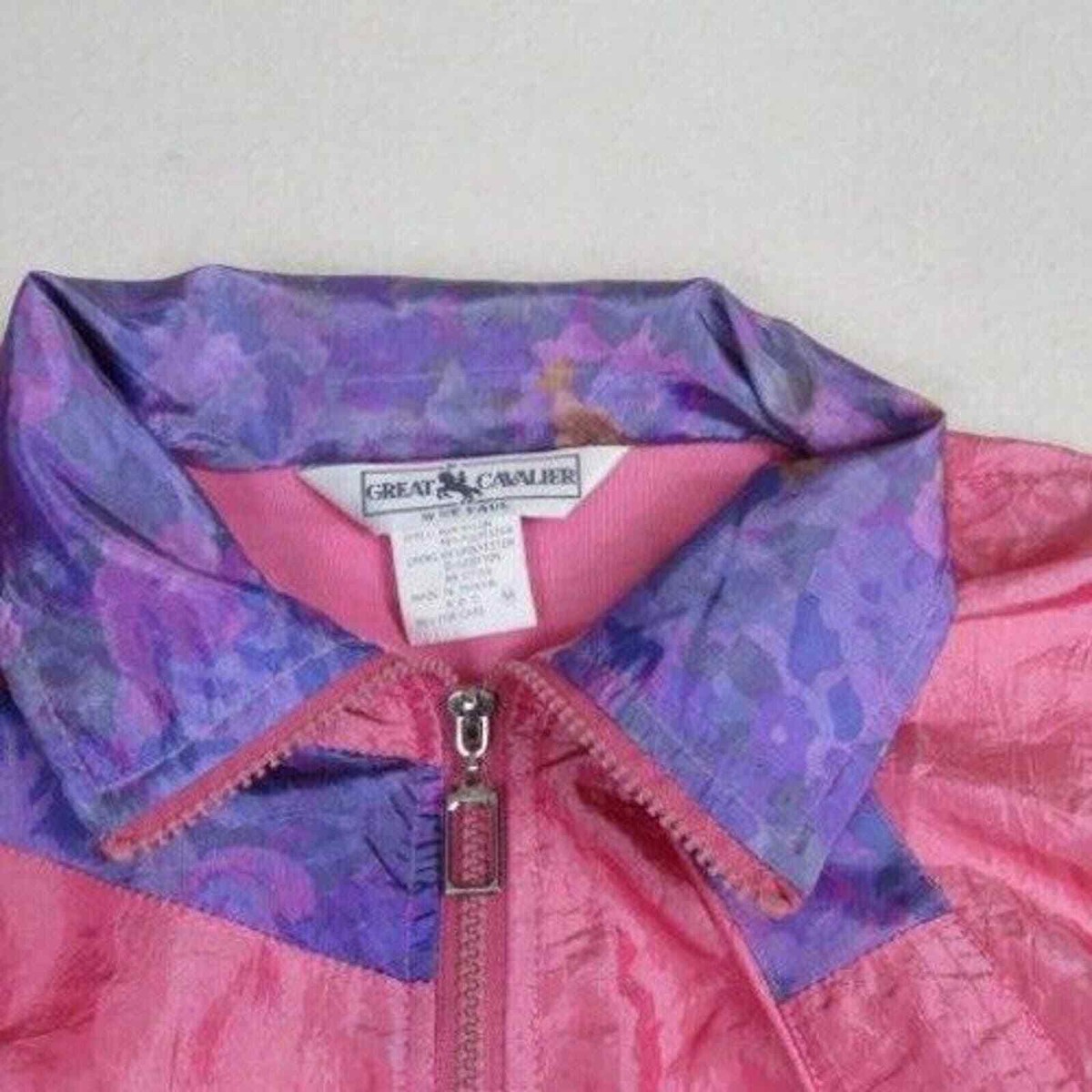 Vintage Great Cavalier Womens Size M Metallic Wind Breaker Jacket
