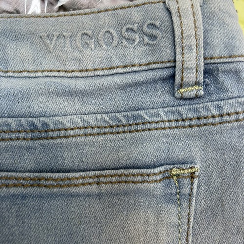 Vigoss Girls Denim Jean The Jagger Shorts Size 12 Embroidered Distressed Chinos - Picture 5 of 6