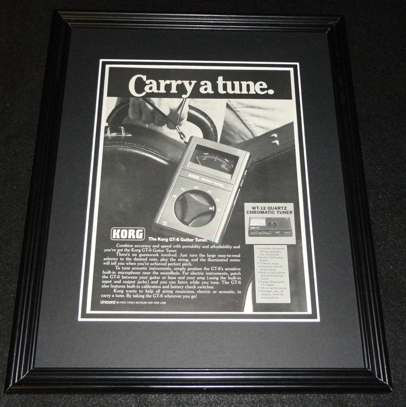 1981 Korg GT-6 Guitar Tuner Framed 11x14 ORIGINAL Vintage