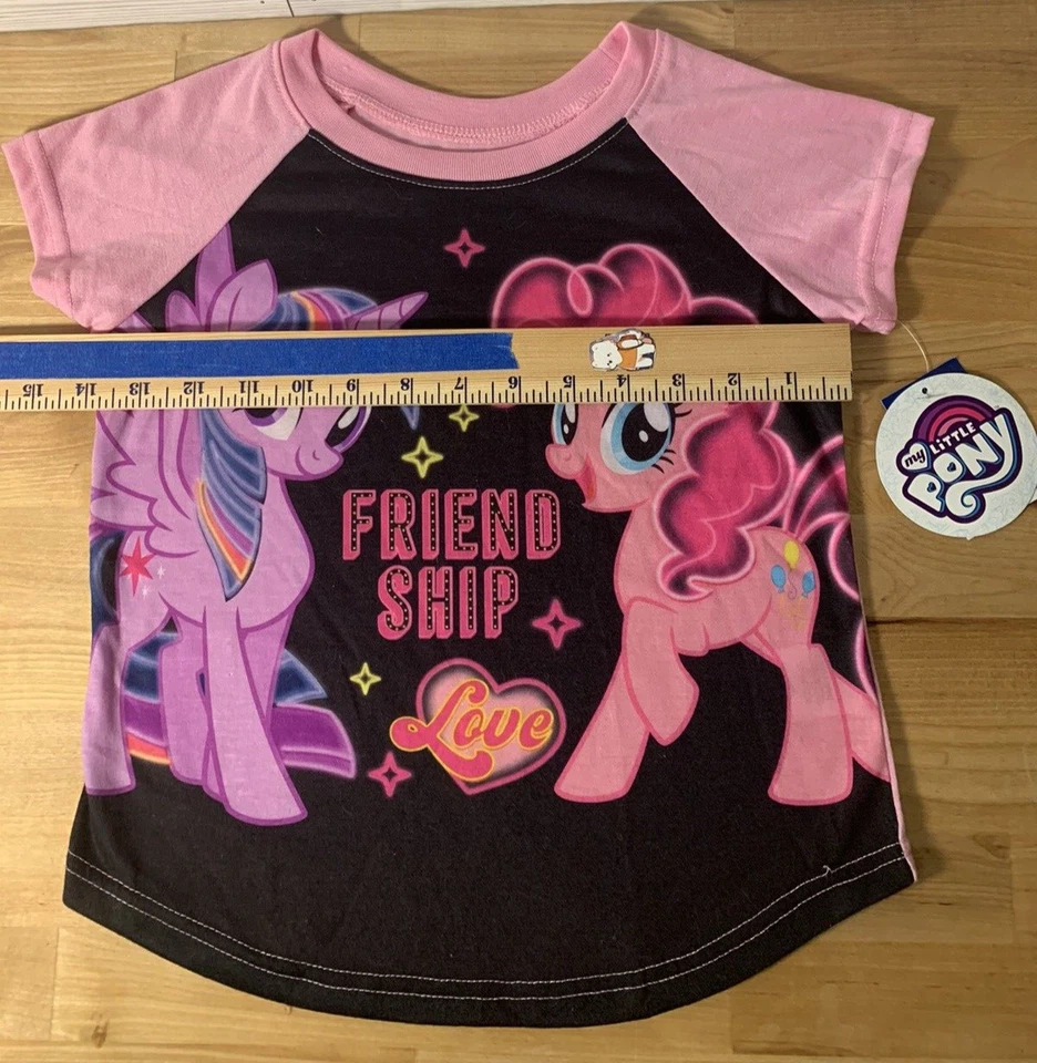 My Little Pony Pajamas 2 PC - Shorts & TShirt Sz 6/6x Twilight Sparkle & Pinkie - Image 4 of 4