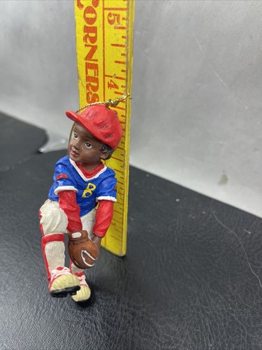 African American~ Black Baseball Player~ Christmas Ornament - Picture 2 of 3
