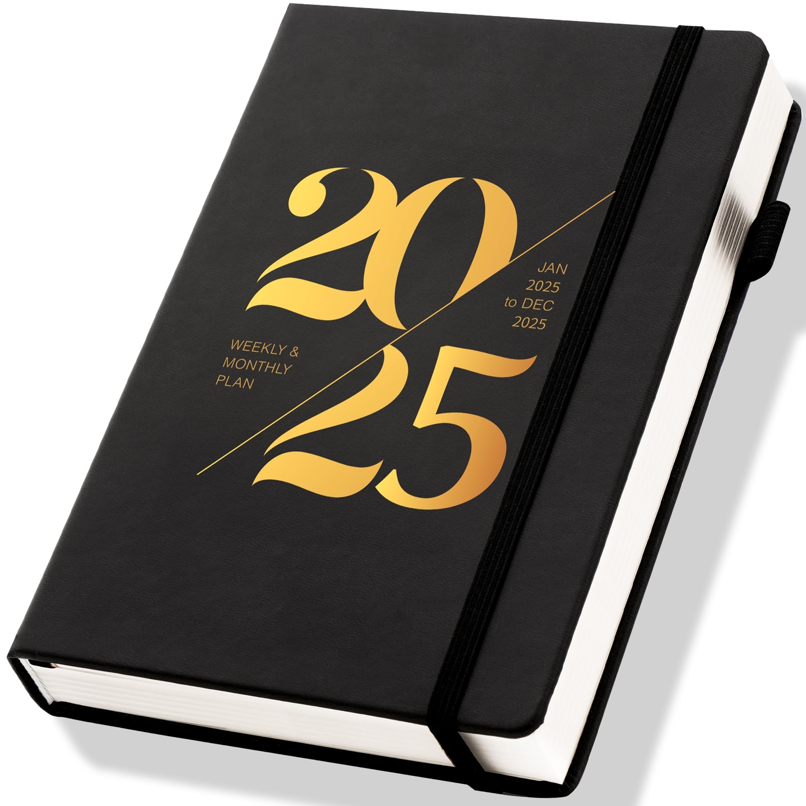 CAGIE 2025 Planner Weekly and Monthly Leather 2025 Calendar 12 Monthly Planne...