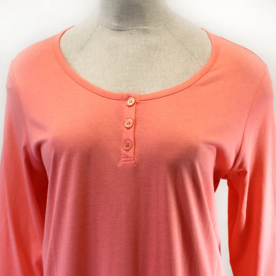 Camisa de dormir Avenue Catherines Plus botão pêssego dia das mães 18/20 - Imagem 4 de 4