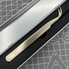 Golden Curved Elbow Stainless Steel Tweezers High Quality Forceps