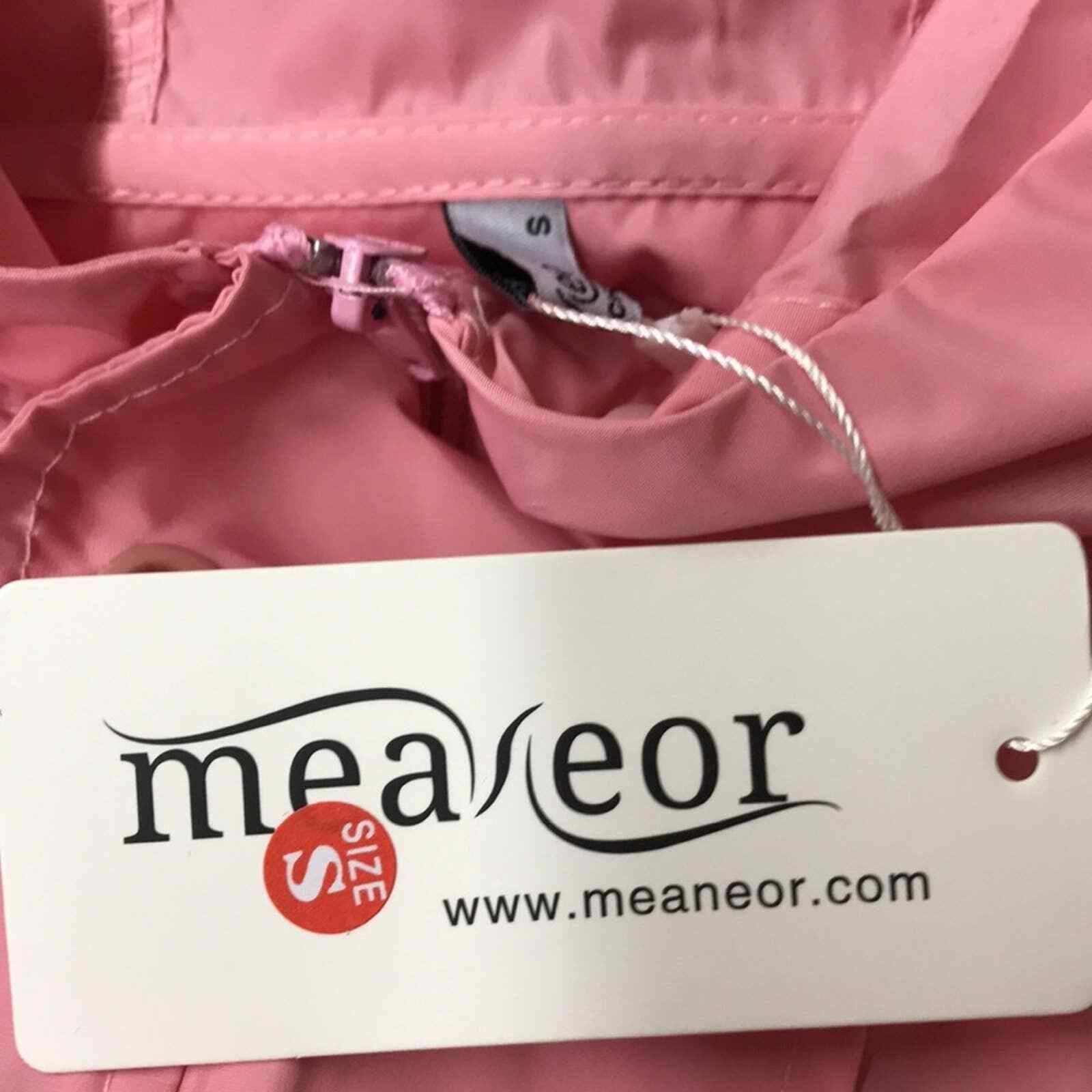Meaneor Womens Hooded Raincoat Size Small