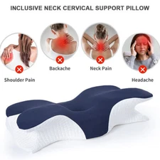 Cervical Memory Foam Pillow for Neck Pain Relief Ergonomic Neck Support Pillows