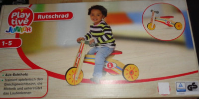 Play Tive Kinder Rutschrad,Echtholz,1-5 Jahre,NEU!