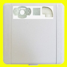 Saugdose ES ca. 90 x 90 mm oder Set Kunststoff Weiß / Silber Zentralstaubsauger