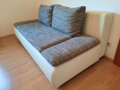 Schlafsofa gebraucht, weiss grau, Breite 1,95, sehr guter Zustand