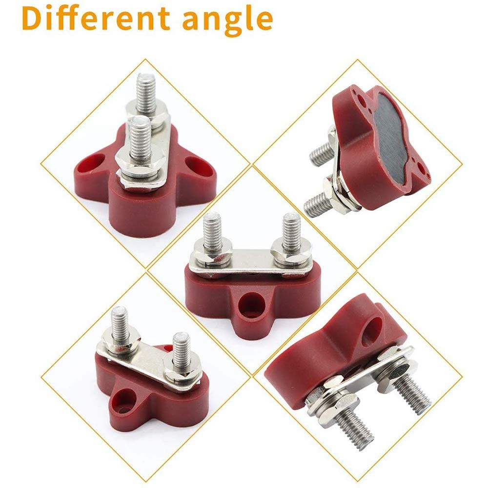 Bus Bar Terminal Block Power Stud Battery Junction Post 1/4 Power Distribution
