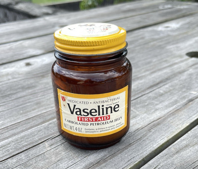 Vintage Glass Vaseline Jar Carbolated Petroleum Jelly - Vanity Collection