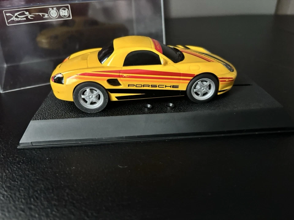 Scalextric Porsche Boxster Slot Car Yellow 1/32 Scale UK - Image 4 of 4