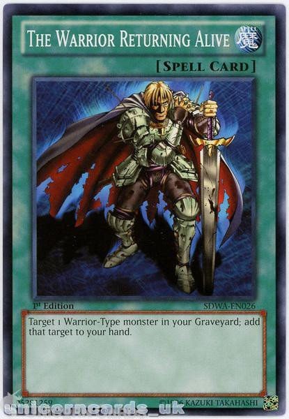 SDWA-EN026 The Warrior Returning Alive 1st Edition Mint YuGiOh Card