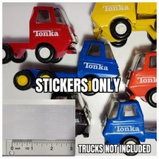 Tiny Tonka Stickers, White On Clear, 1978 & Up Tonka Logo Transparent Background