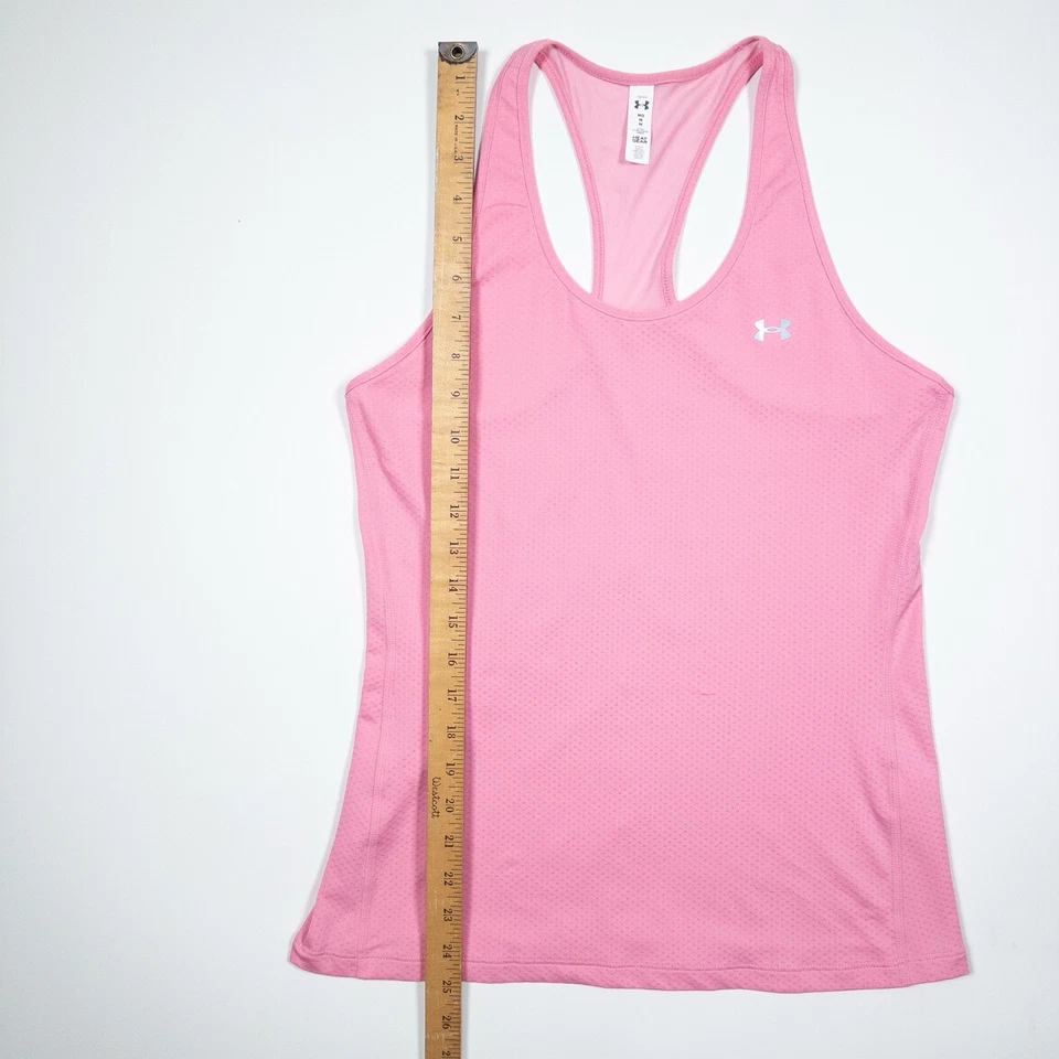 Camiseta sin mangas Under Armour para mujer rosa mediana HeatGear suelta espalda deportiva gimnasio atlético Foto 4 de 4
