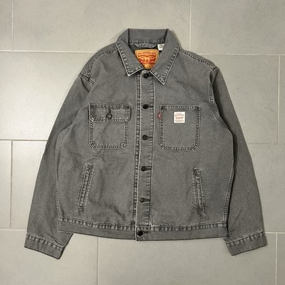 Levi's Canvas Workwear Men Relaxed Fit Sunrise Trucker Jacket Gray